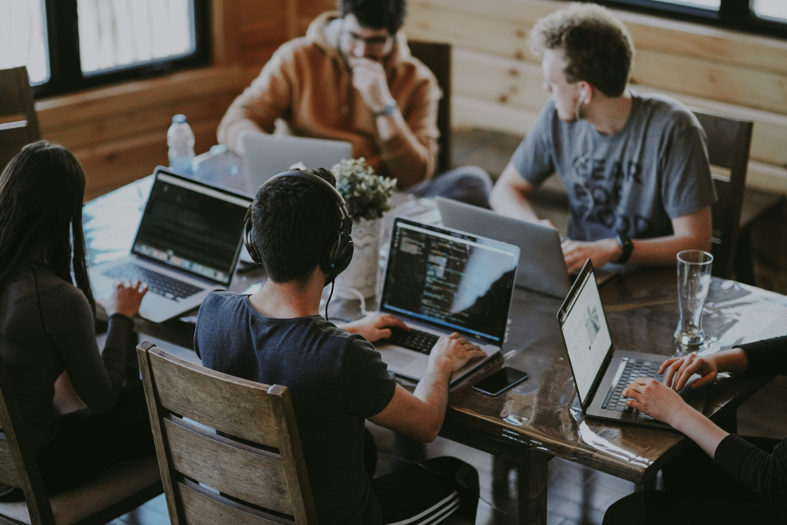 L'équipe au travail